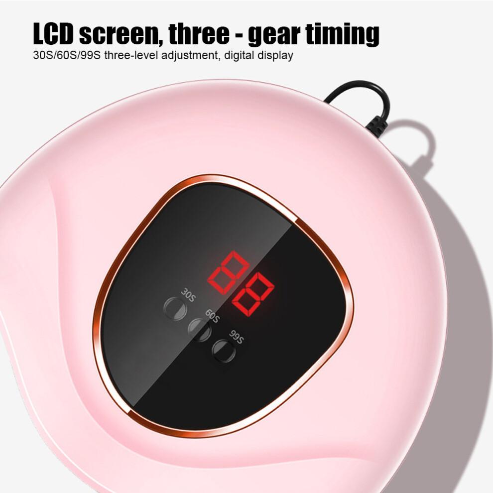 72W UV LED Nail Art Dryer Machine, s2 pro, Pink/White
