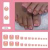 Sweet honey powder French temperament simple fashion white ins wind removable toenail manicure 24 pieces