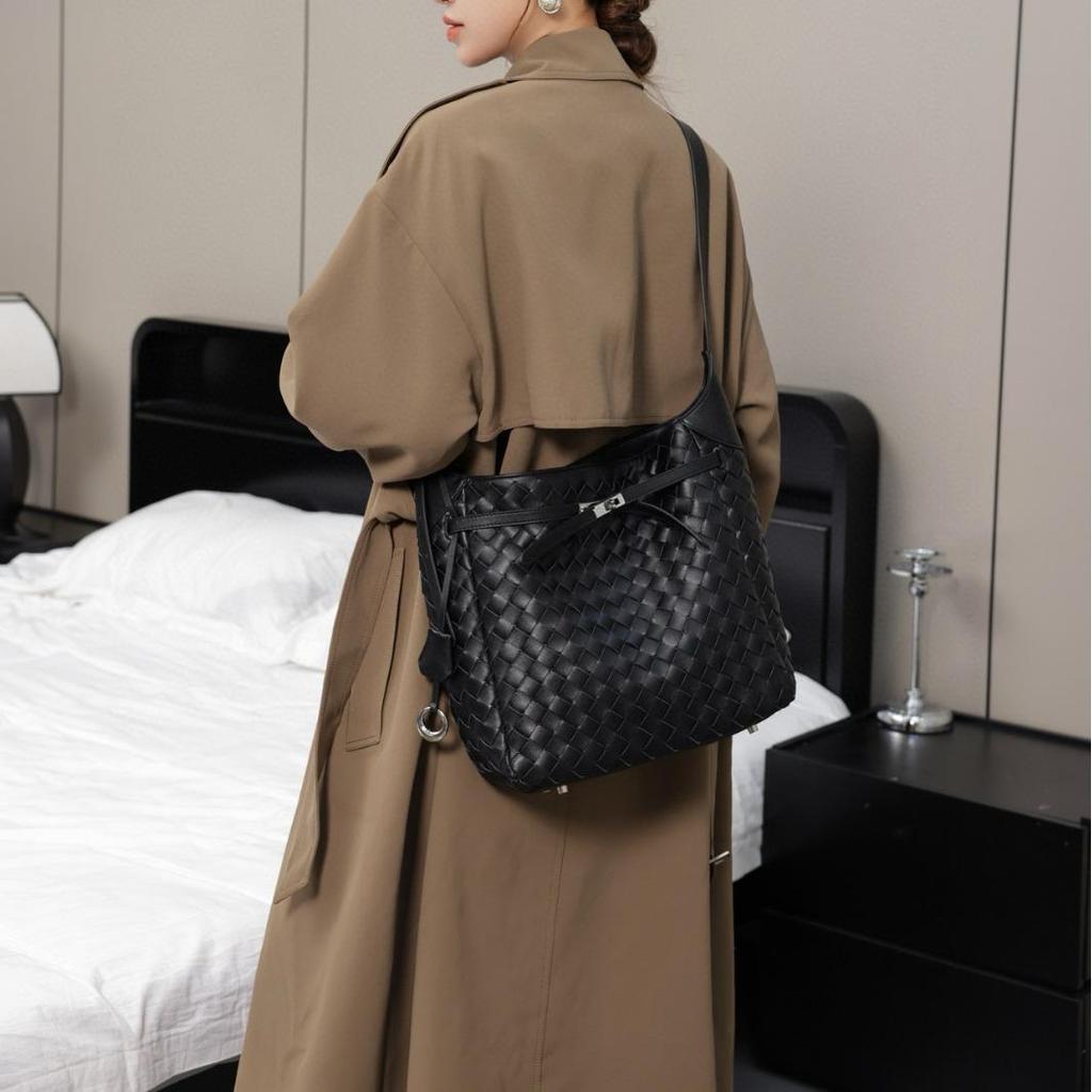 Женская сумка-тоут из мягкой коровьей кожи, сотканная вручную - уникальный дизайн, сумка через плечо/мессенджер из натуральной кожи