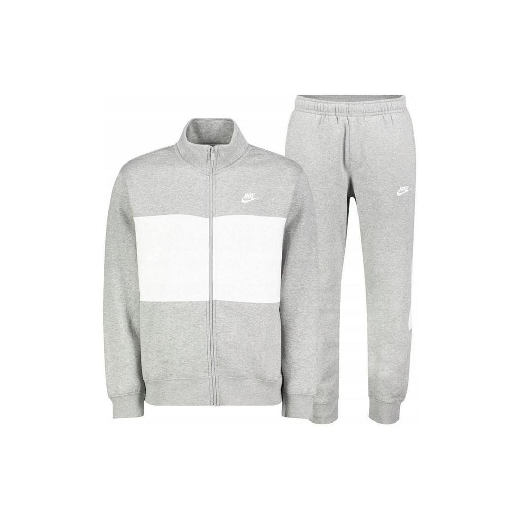 Nike Однотонный спортивный костюм на молнии с принтом логотипа, повседневный, мужской, серый DM6836-063