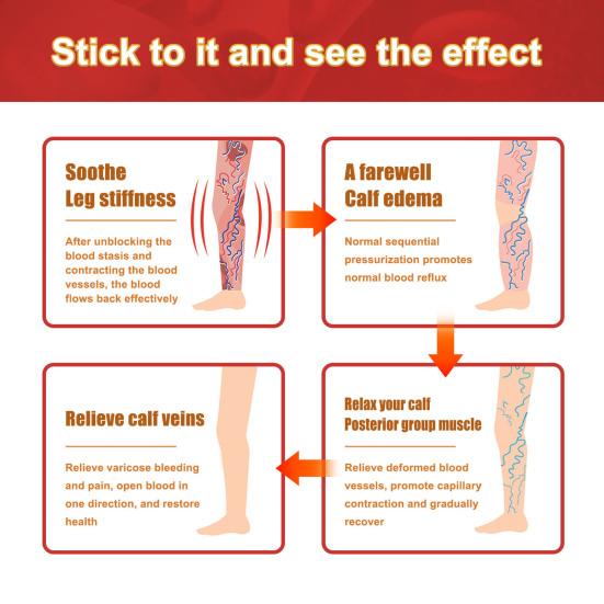 12Pcs/Bag Vessel Blockage Patch Moderate Effective Non-irritating Delicate Texture Eco-friendly Health Care Tool Portable Varicose Relief Care Patch