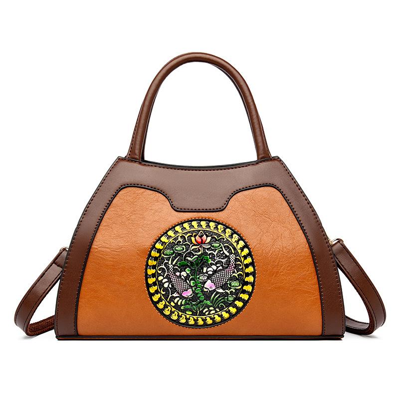 Emgrand Kangaroo Genuine Soft Leather Bag Women's 2025 New Large Capacity Handheld Women's Bag Shoulder Bag Shopping Bag