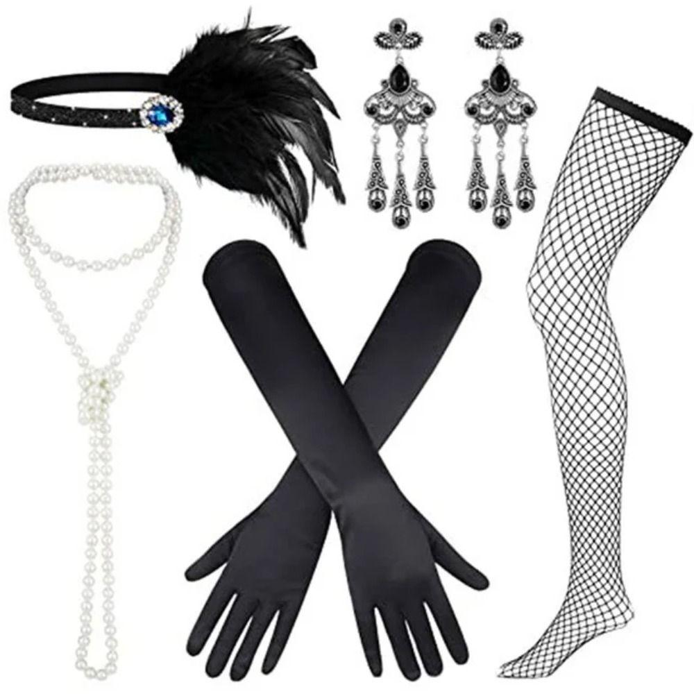 Cosplay Feather Headpiece 1920s Hair Band Vintage Hair Accessories