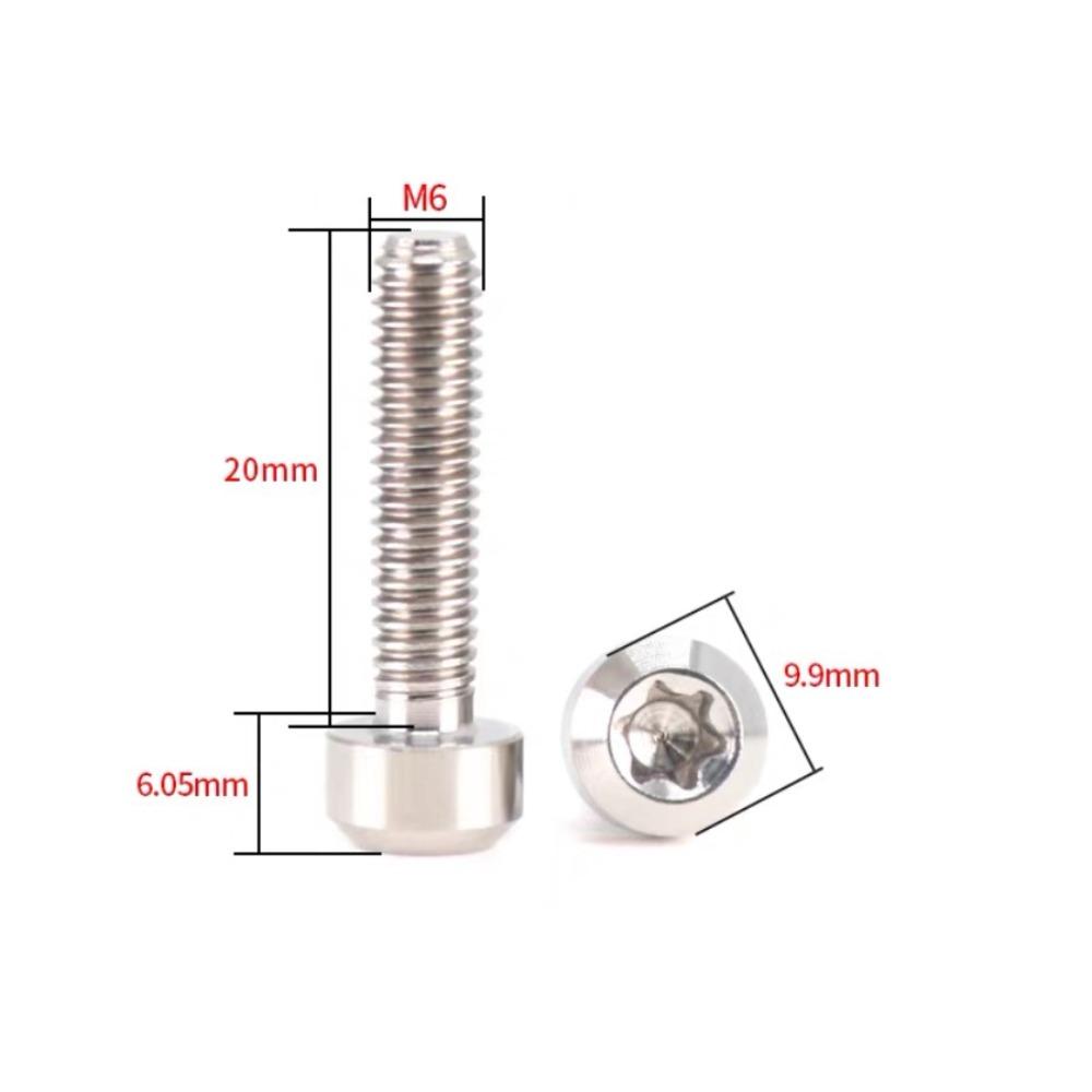 M6 Titanium Screw Torx Drive Socket Cap Screw Durable Fastener Screw Motorcycle Upgrade