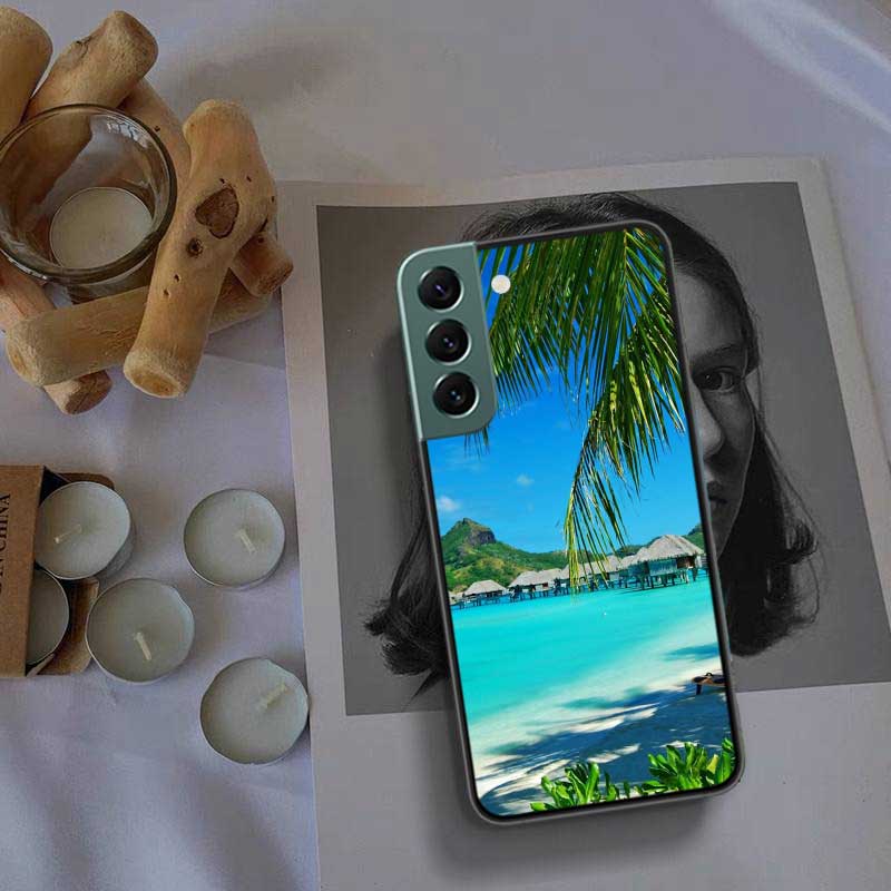 Морские Тропические Пальмы Пляж Чехол для Телефона Для Samsung A16 A26 A36 A56 Galaxy A02S A12 A52S A13 A23 A33 A53 A54 A34 A24 A14 A22 A3