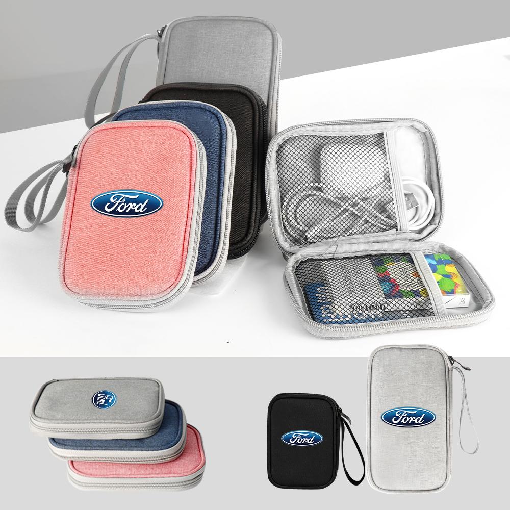 SFXU9 Car Storage Bag Armrest Box Hidden Sundry Organizer Box For Ford Fiesta Mondeo Fusion STRACING Escape Shelby Edge Kuga Accessory