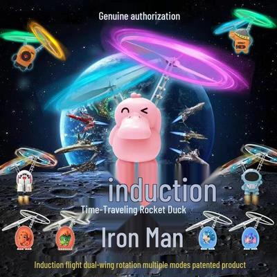 Железный Человек Астронавт Управление Жестами Парящий Игрушечный Робот - Светящаяся Летающая Кукла для Детей