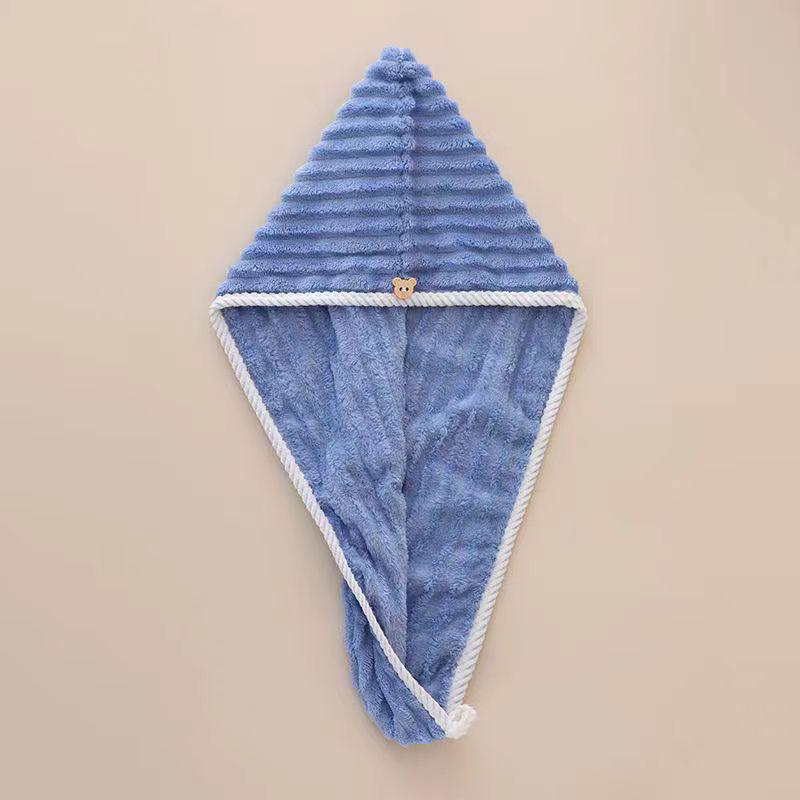 Шапочка для волос с волнистым узором, полотенце, утолщенная, мягкая, с сильным впитыванием воды, милая, быстросохнущая повязка на голову