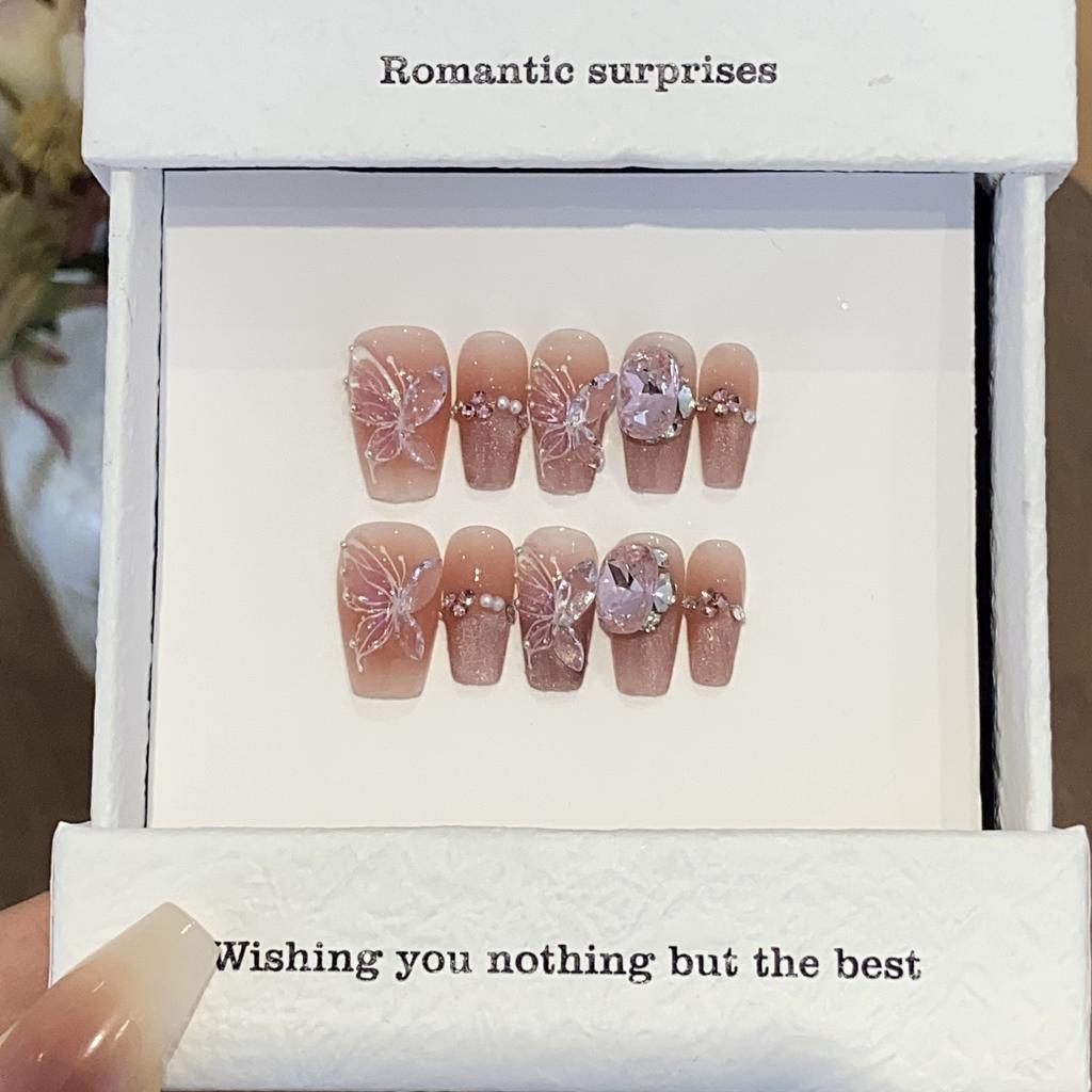 Butterfly Puff Pure Relief Three-dimensional Butterfly Ice Gradient Wearing Armor High-end Boutique