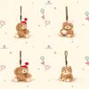 Birthday Cake Bear Hat Rabbit Doll Keychain Animal Plush Pendant Holiday Gift