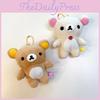 Bear Relaxed Adorable Plush Toy Keychain Soft Short Plush Cartoon Gift Character