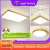 Gold Rectangular Ceiling Lamp Set for Living and Bedrooms