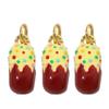 3 шт. Портативные позолоченные эмалированные подвески-мороженое для женщин, сладости, подвески для тортов, аксессуары