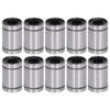 10Pcs Linear Motion Bearing Cylinder Optical Axes Slider Test Frame Spare ID 6mm OD 12mm LM6UU