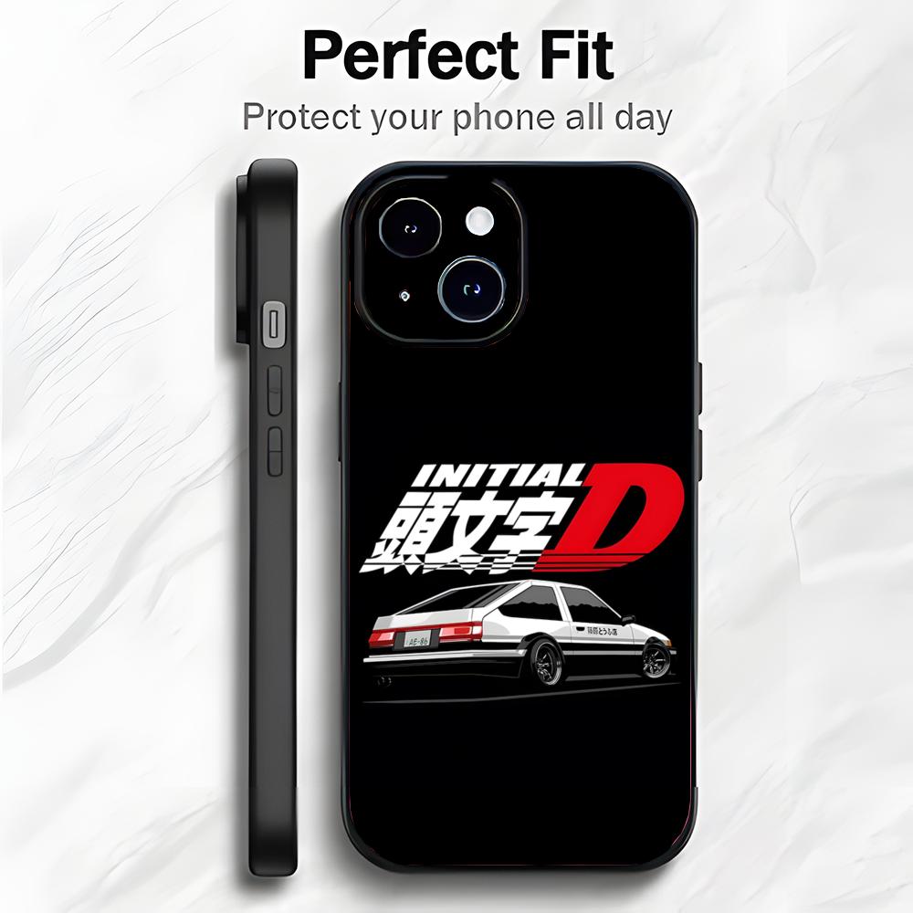 Гонки Классическое Японское Аниме I-Initial D Чехол для Телефона Чехол для Телефона Мягкая Упаковка Легкий Для iPhone17 16 15 14 13ProMax