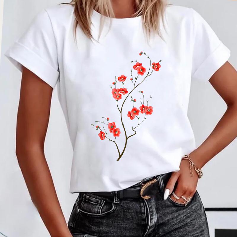 Short Sleeve Leopard Love Letter Trend Women's Print Tee Top Summer Fashion Tshirt Woman Female Basic T Clothing Graphic T-shirts