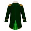 Baby Boys Prince Costume Gold Fringe Velvet Tailcoat Long Sleeve Royal Court Attire with Crown Head Accessory