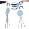 Portable Aluminium Walking Stick Folding Tripod Stool Travel Cane Chair Seat
