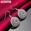 925 Sterling Silver Round Earrings Jewelry