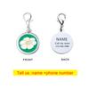 Cute Flower Dog Tag Round Personalized Cat Brand Pet Dog ID Card Custom Name Keychain Anti-lost Dog Accessories Pet Collar