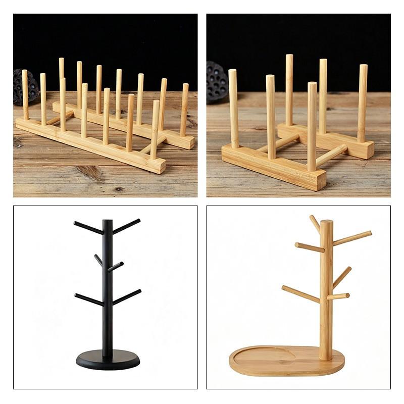 6-Claw Creative Drip-Dry Cup Holder Rack Mugs Glasses Keys Jewelry Desktop Organizer Minimalist Style