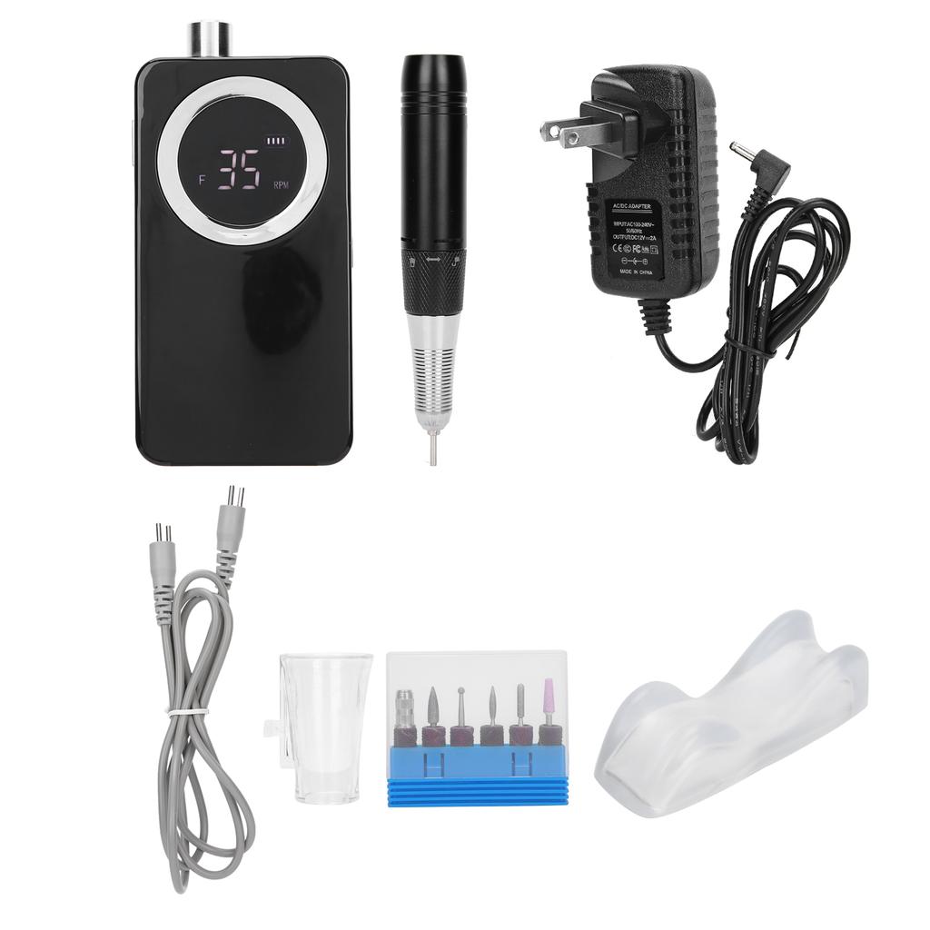 35000 Rpm Electric Nail Drill Potable Nail Grinding Machine Polishing Pedicure Manicure ToolUS Plug