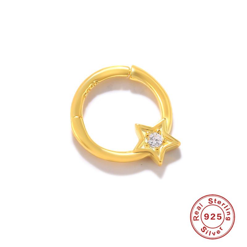 Серьги для пирсинга хряща из стерлингового серебра 925 пробы в стиле хип-хоп, кольца для носа, кольца для губ, серьги, украшения для тела, гипоаллергенные, для женщин и мужчин