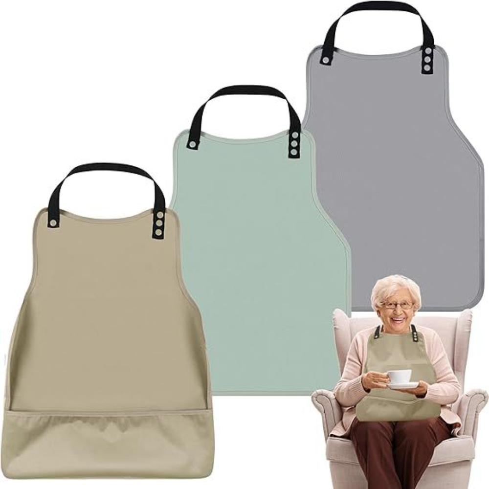 Spill-Proof Adult Feeding Bib Reusable Dining Clothing Protector Apron  Disabled Individuals