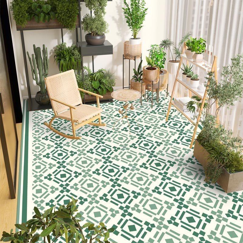 Waterproof Pvc Balcony Rug With Antislip Surface And Washable Material For Kitchen And Home Uses