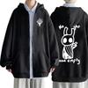 Game Hollow Void Hollow Knight Zipper Hoodie Mens Fashion Hooded Sweatshirt All-match Men Women Anime Black Loose Zip Up Jacket