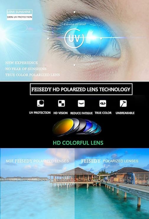 Поляризованные солнцезащитные очки для ультра-цветных больших Wellington Big UV для B1858 [FEISEDY] Мужские, Легкие, Линзы, Оправа, Тип, Оправа, Женские, Стильные,