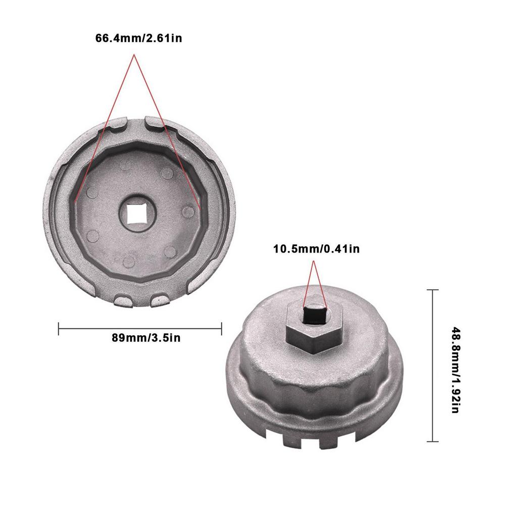 Ключ для масляного фильтра Инструмент для снятия крышки масляного фильтра Универсальный ключ для мотоциклетного фильтра Высокоплотный сплав Материал Автомобильные аксессуары