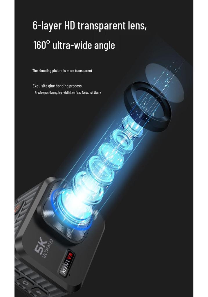Weilang 5K 30fps HD Waterproof Sports Camera, Ultra-Wide Angle, Shockproof Outdoor Camcorder