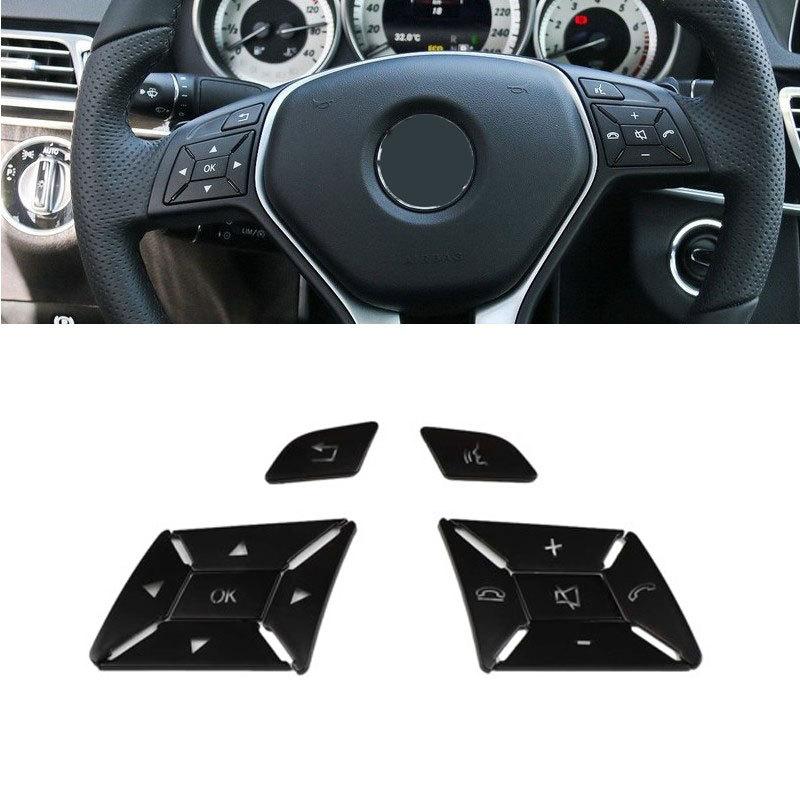 For Mercedes Benz B C E Class GLA CLA ML GL GLK GLS W166 W176 W246 W242 W204 X204 W212, Car Steering Wheel Buttons Trim Cover