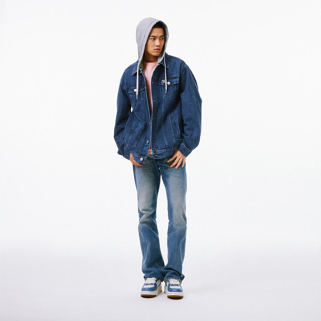 New MLB SS24 Denim Jacket Unisex Blue 3ADKB0741-50INS