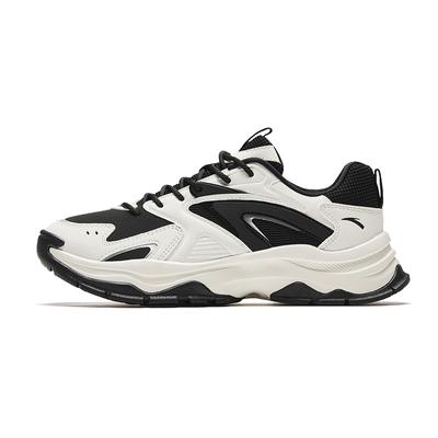 Универсальные прочные повседневные туфли с низким верхом женские кроссовки бежево-черные 922348803-1