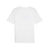 Puma Удобная однотонная футболка с коротким рукавом и принтом логотипа для мужчин, белая 690237-02