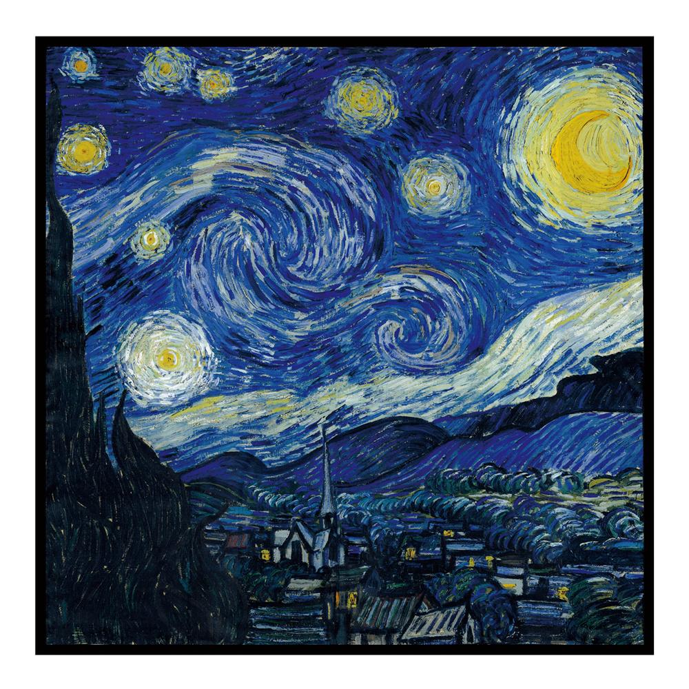 Silk Scarf Women Oil Painting Square Scarves Head Echarpes Silk Foulards Femme Wraps Beach Shawls Bandana Lady Hijabs 90CM