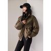 VICTORIA&VERA Women's Moto-Style Short Down Jacket