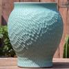 Handcrafted Retro Ceramic Pot for Large Succulents and Plants - Tall Cylinder Design for Bougainvillea, Roses, and Hydrangeas