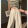 Summer High Waist Women Wide Leg Pants Pleated Casual Womens Clothing
