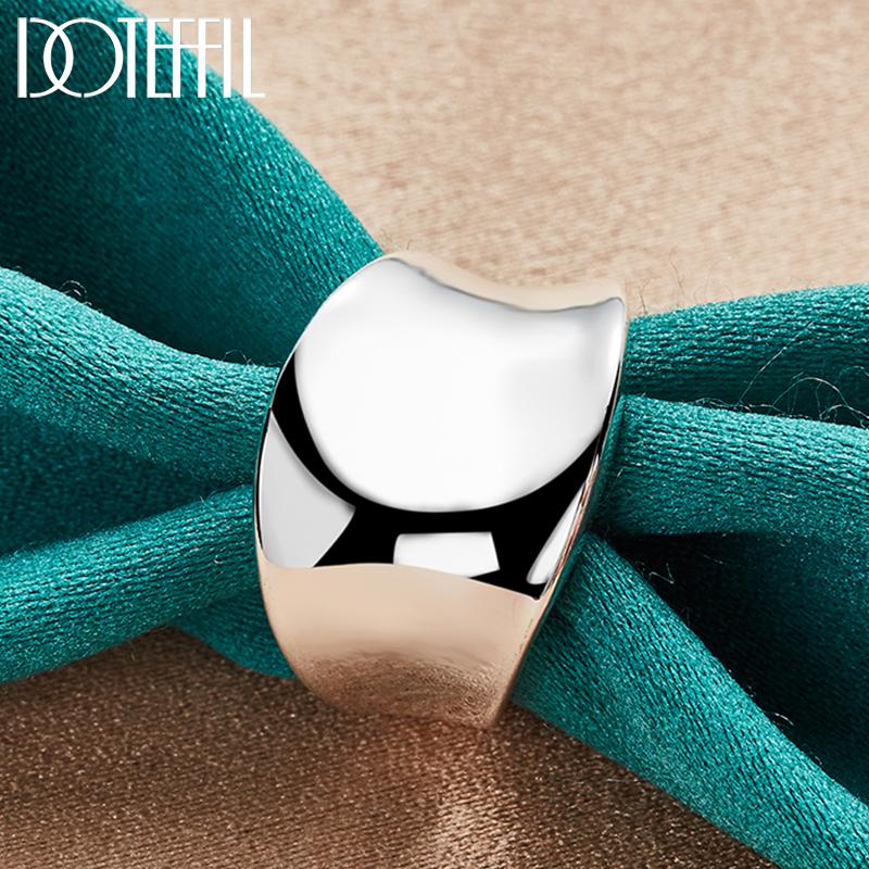 Кольцо с гладким лицом, свадебное ювелирное изделие из стерлингового серебра 925 пробы