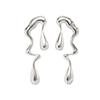 1 Pair Women Earring Irregular Liquid Water  Long Earrings