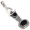 Подвеска с черными камнями-спинальными камнями, подарок для нее, серебряные украшения 3 дюйма