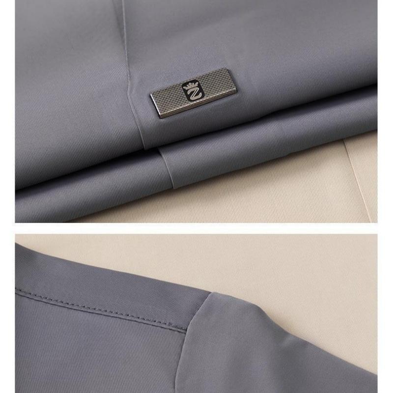 New Men's Casual and Fashionable Solid Color Short Sleeved  Business Polo Shirt Comfortable  Summer T-shirt