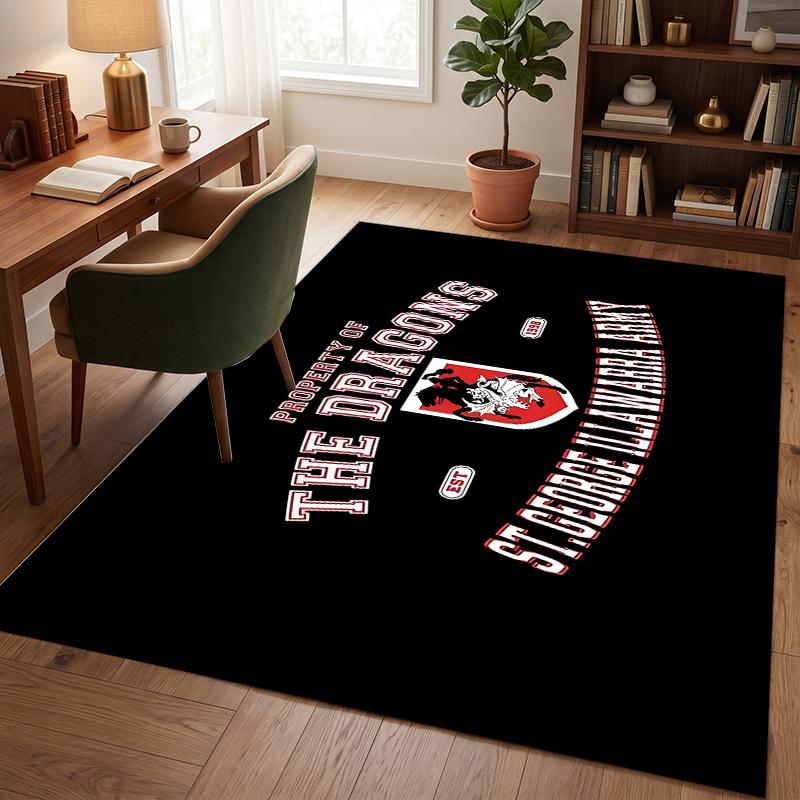St George Illawarra Dragons (14) Office Rug Elegant Floor Rug for Office Living Room Bedroom and Indoor Home Spaces