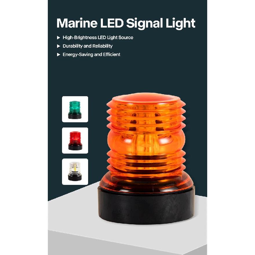 Marine Navigation LED Light 12V Anchor Lamp 360° Waterproof All Round Signal Indicator for Boat Yacht Deck Pontoon