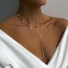 Pearl Necklace Jewelry Niche High-end Accessories Sweater Chain Light Luxury Fringed Collarbone Chain