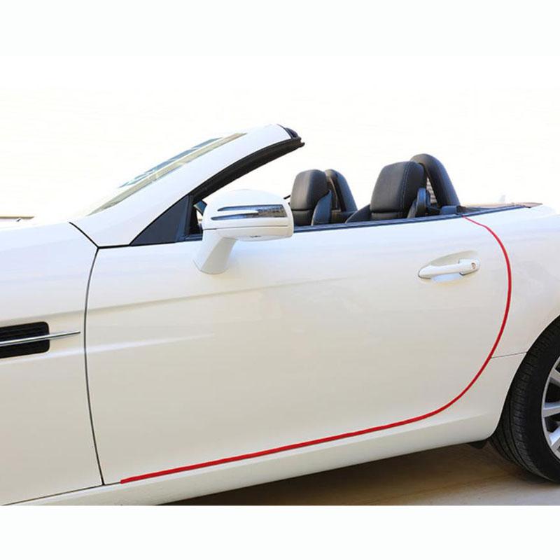 5 м 10 м встроенное стальное кольцо для автомобиля, противоударная полоса, наклейка, авто край двери, защита от царапин, защита бампера, накладка, уплотнительная лента