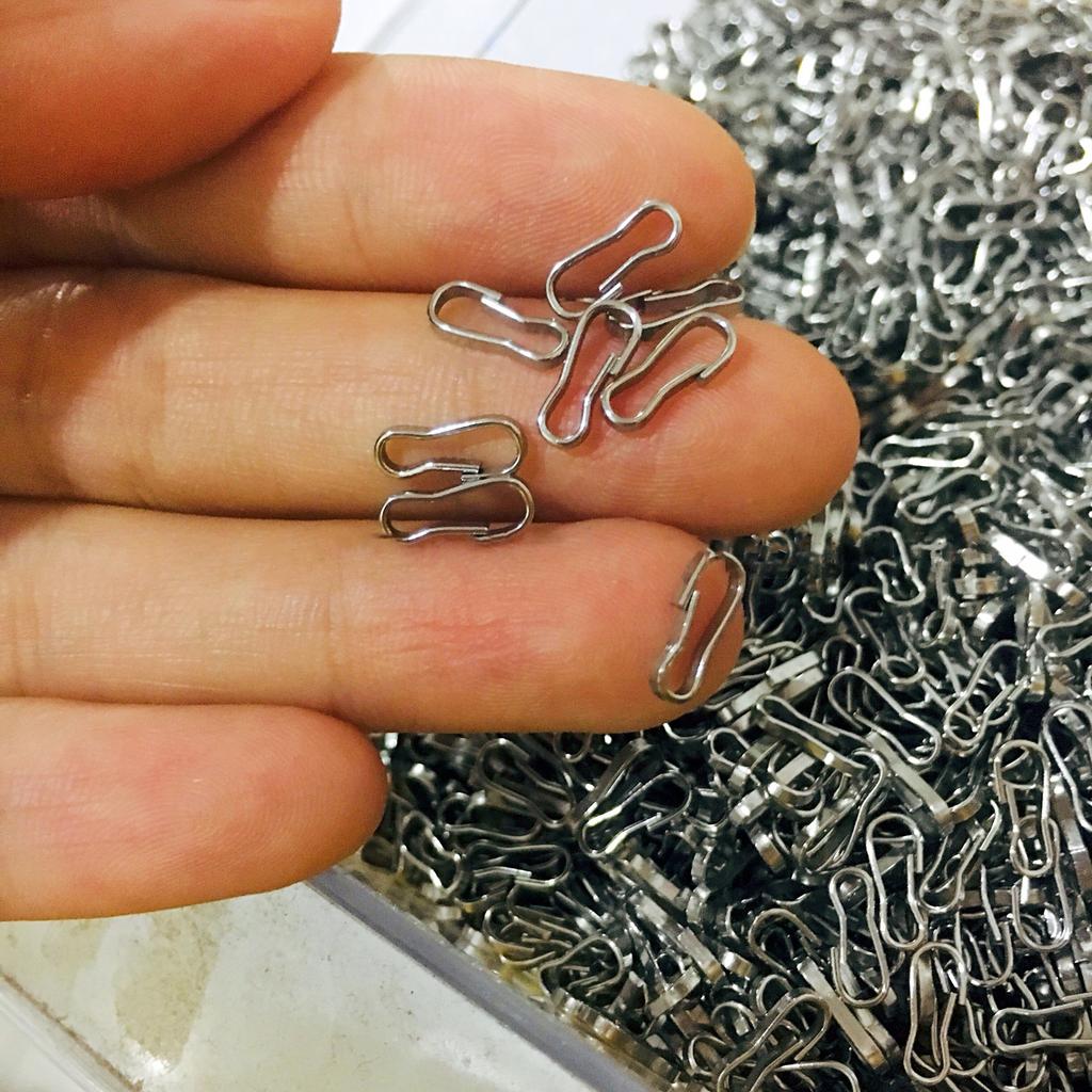 100pcs/bag Size 9mm Lanyard Snap Clip Hooks Metal Spring Clasps Connector Keychain DIY Fastener Snaps Tools for Doll Cloth